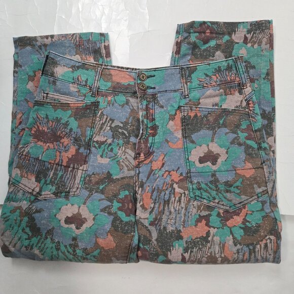 Anthropologie Pilcro Size 29 The Wanderer Utility Artsy Printed Pants Women's - Picture 4 of 14